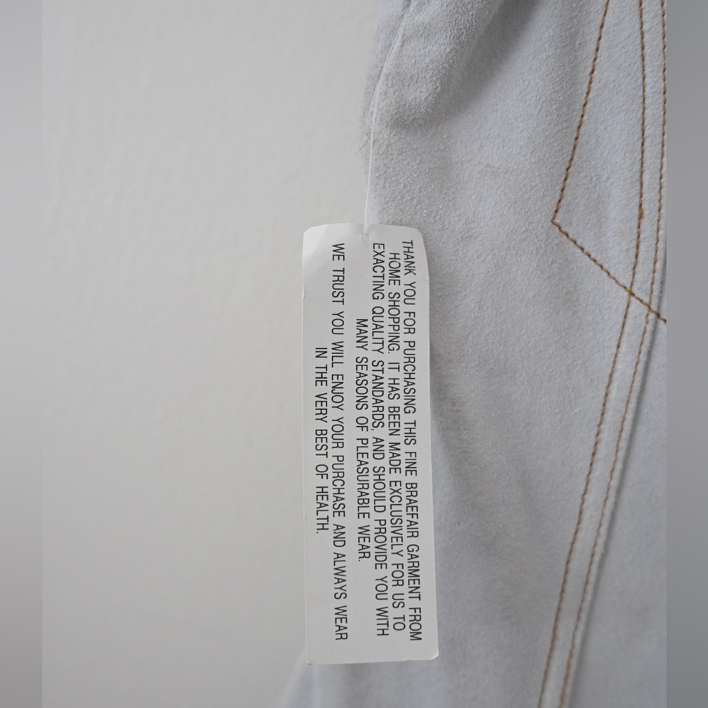 Vintage NWT Braefair Women's Sm Genuine Leather Set - Skirt & Vest White Suede - Picture 6 of 16